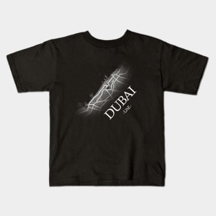 Dubai City Map - UAE Cartography Kids T-Shirt